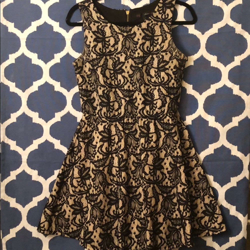 Black Lace Overlay Cocktail dress